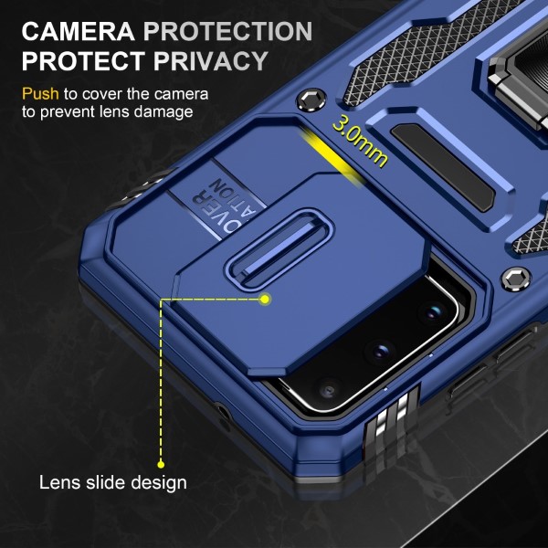 Kryt na Samsung Galaxy S20 odolný s krytom na fotoaparát tmavomodrý