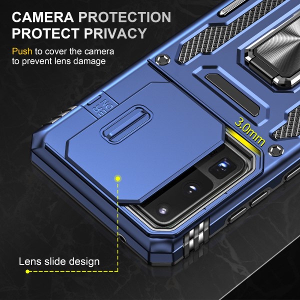 Kryt na Samsung Galaxy S20 Ultra odolný s krytom na fotoaparát tmavomodrý