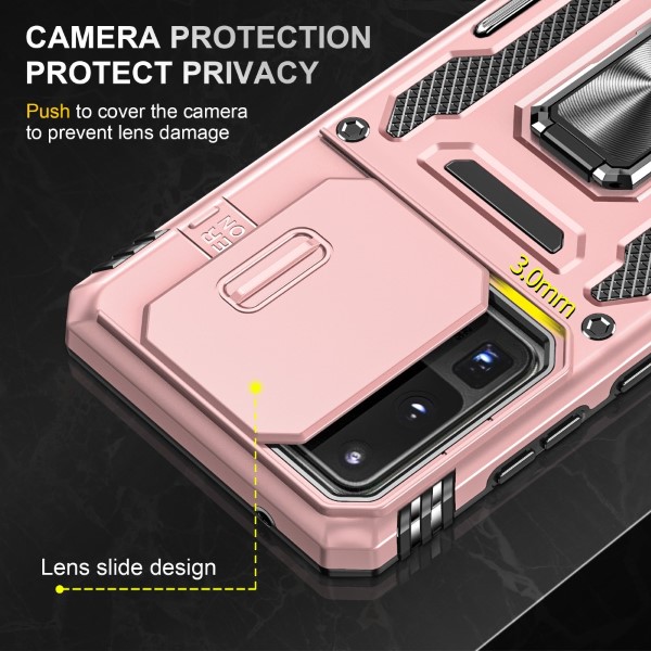 Kryt na Samsung Galaxy S20 Ultra odolný s krytom na fotoaparát ružový