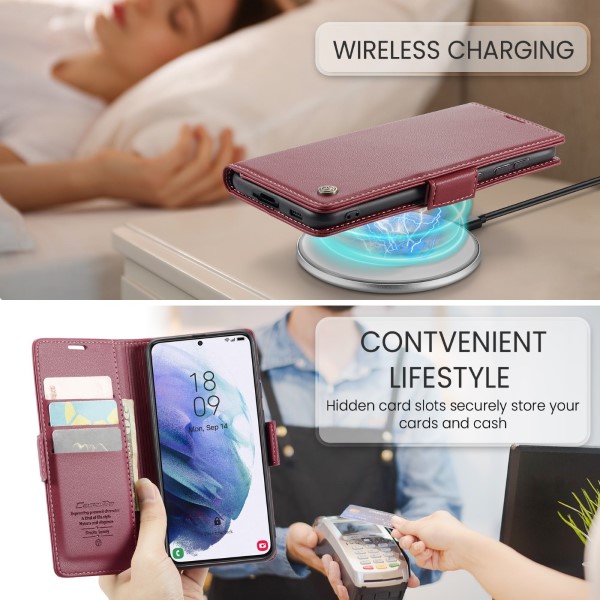 Puzdro na Samsung Galaxy S21 Plus CASEME smooth červené