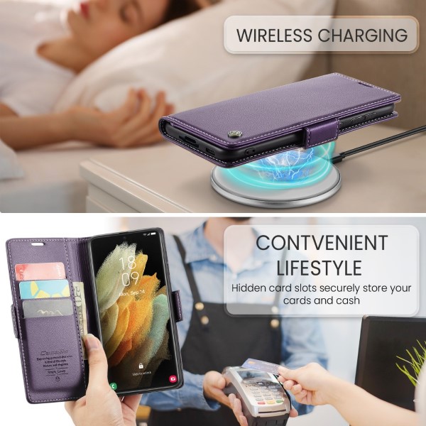 Puzdro na Samsung Galaxy S21 Ultra CASEME smooth fialové