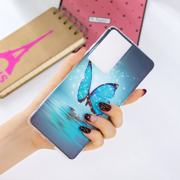 Kryt na Samsung Galaxy S21 Ultra svietiaci Motýľ
