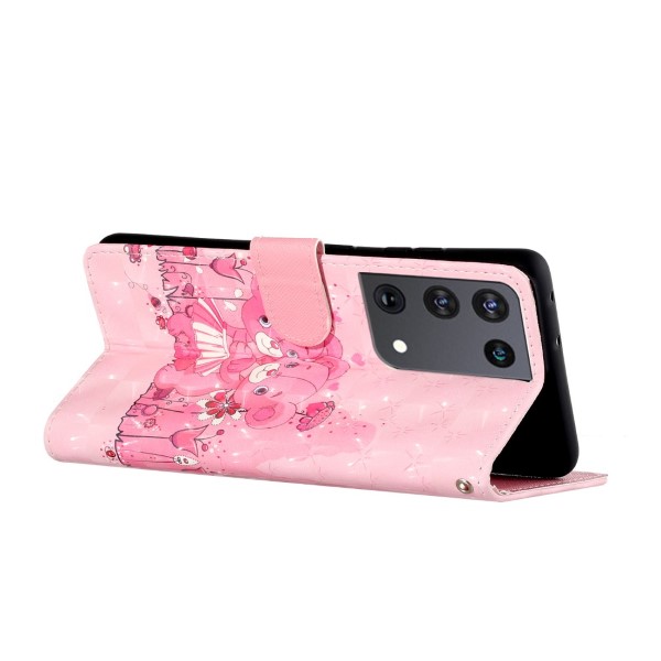 Puzdro na Samsung Galaxy S21 Ultra Medvedík ružové