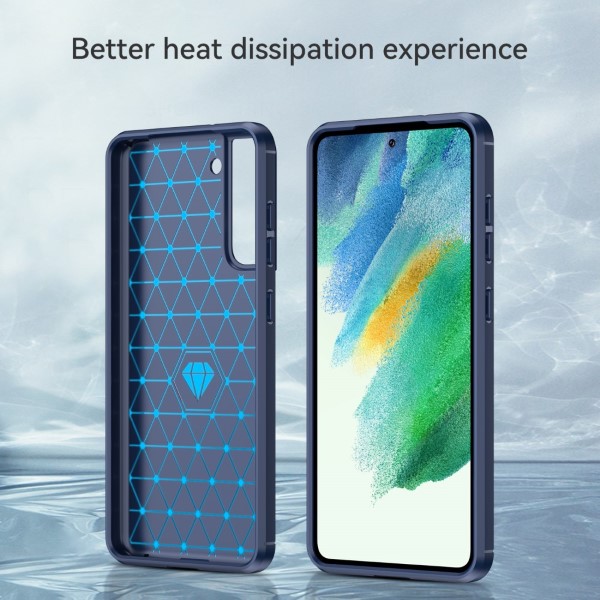 Kryt na Samsung Galaxy S21 FE Carbon modrý