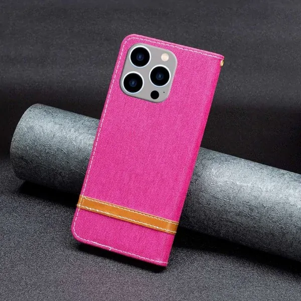 Púzdro na iPhone 14 Pro Max Jeans ružové