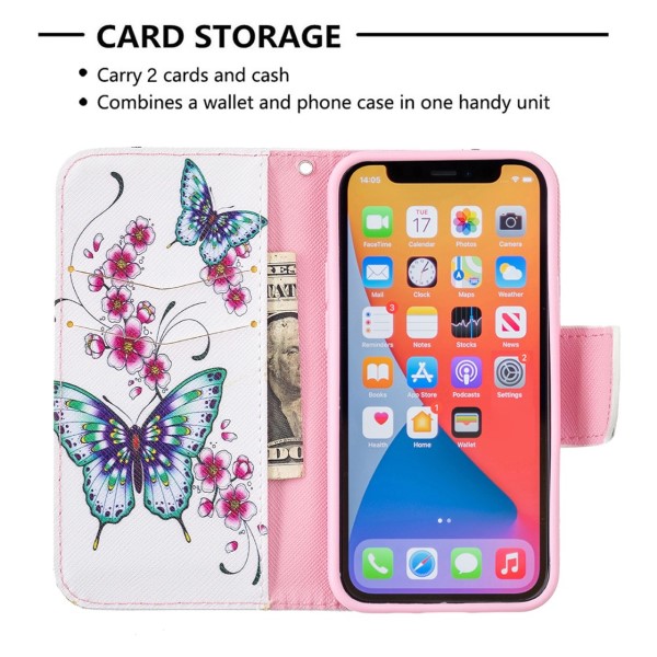 Púzdro pre iPhone 13 Mini Motýľ biele
