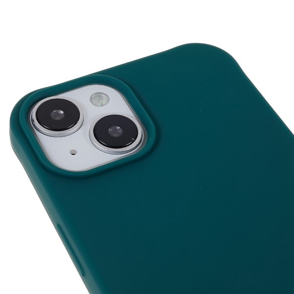 Kryt na iPhone 14 Plus gumový so šnúrkou na krk zelený