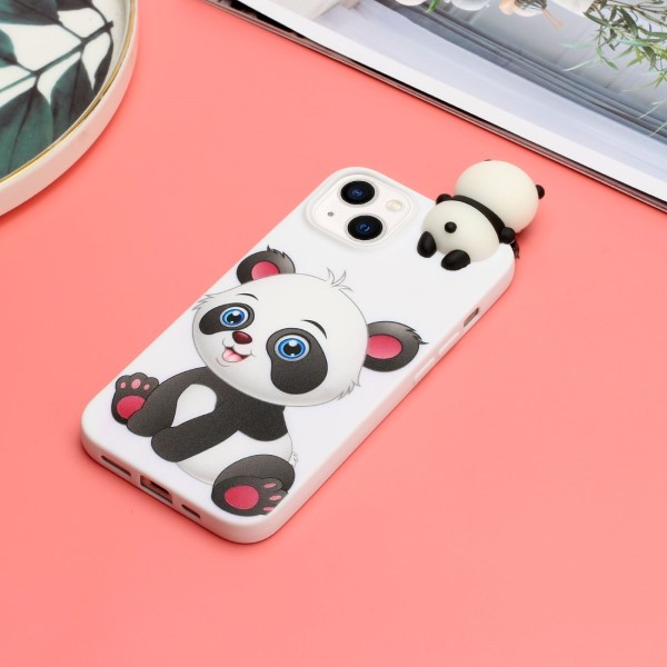 Kryt na iPhone 14 Plus 3D panda biely
