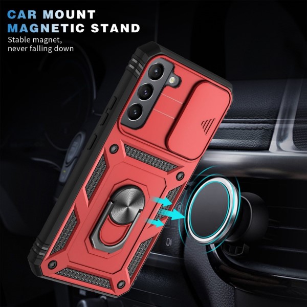 Kryt na Samsung Galaxy S22 Plus odolný s krytom na fotoaparát červený