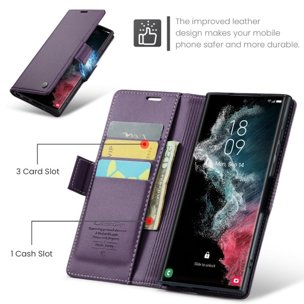 Puzdro na Samsung Galaxy S22 Ultra CASEME smooth fialové