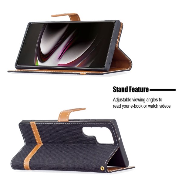 Puzdro na Samsung Galaxy S22 Ultra Jeans čierne