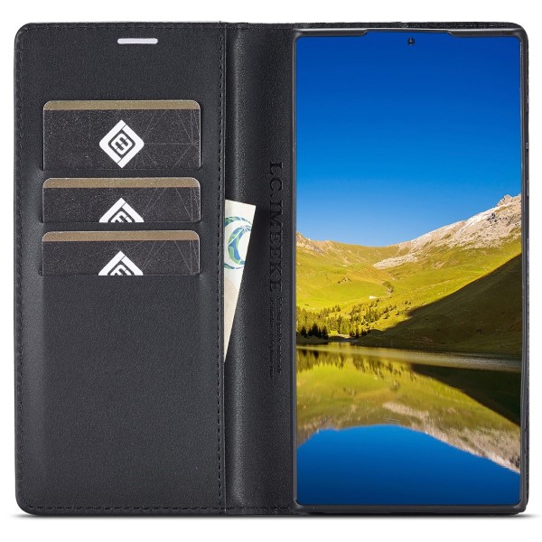 Puzdro na Samsung Galaxy S22 Ultra LC.IMEEKE Carbon horizontal čierne