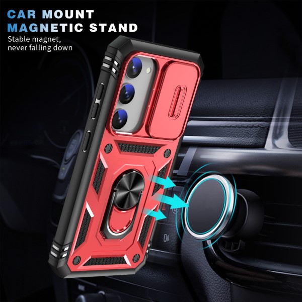 Kryt na Samsung Galaxy S23 odolný s krytom na fotoaparát červený