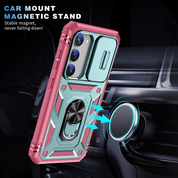 Kryt na Samsung Galaxy S23 plus odolný s krytom na fotoaparát svetlo ružový