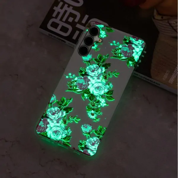 Kryt na Samsung Galaxy S23 plus svietiaci Ruže biely