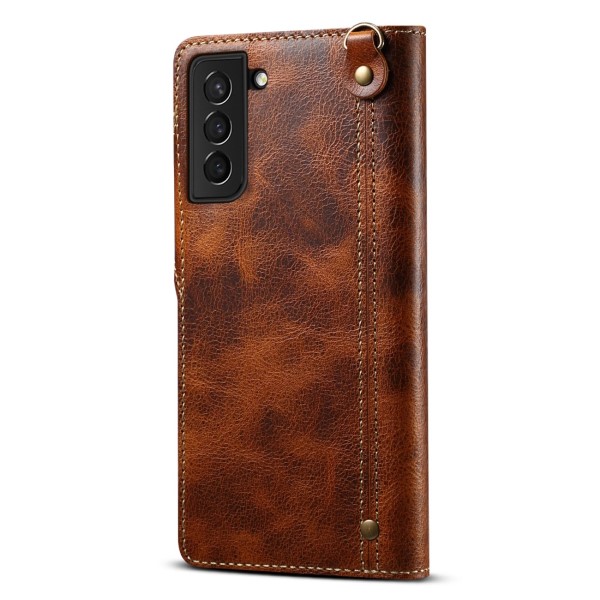 Puzdro kožené na Samsung Galaxy S23 Plus hnedé