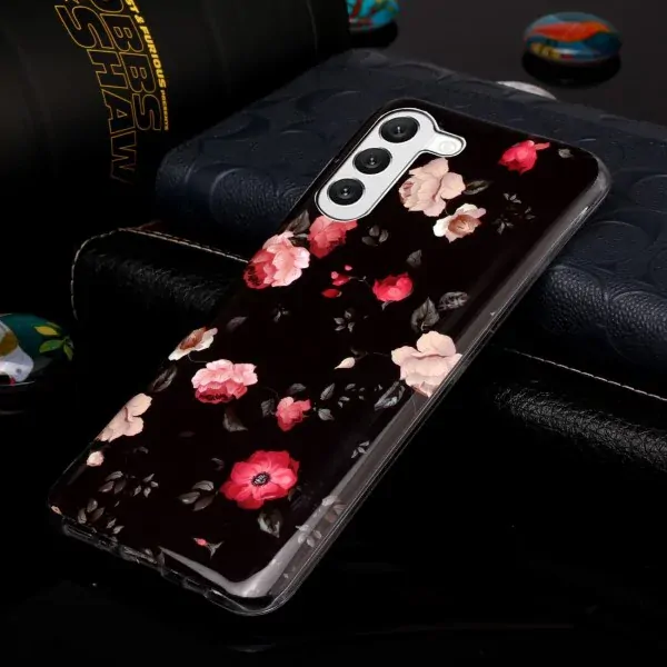Kryt na Samsung Galaxy S23 plus svietiaci Ruže čierny