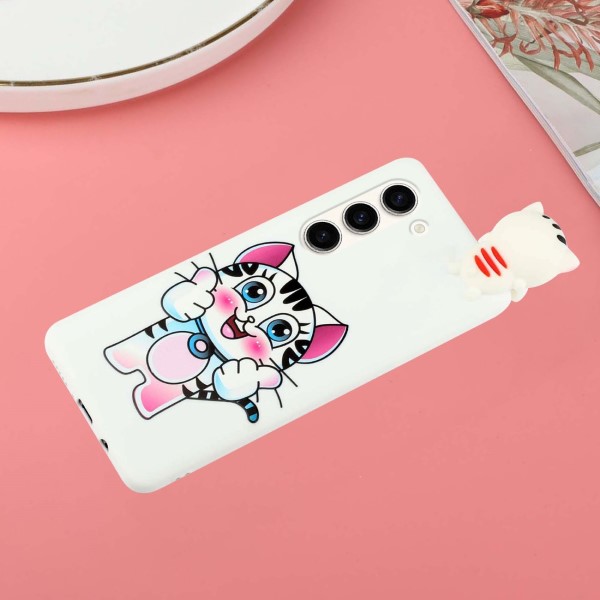 Kryt na Samsung Galaxy S23 plus 3D Mačiatko biely