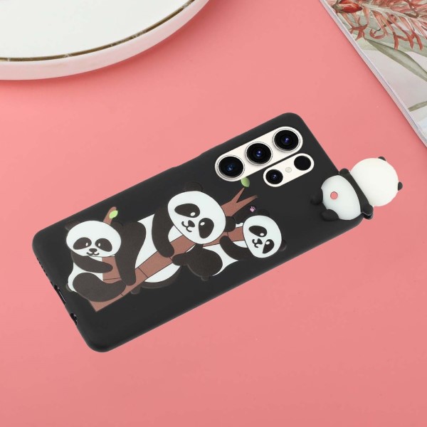 Kryt na Samsung Galaxy S23 Ultra 3D Panda čierny