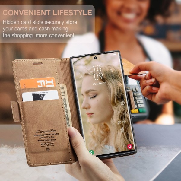 Puzdro na Samsung Galaxy S23 Ultra CASEME svetlo hnedý