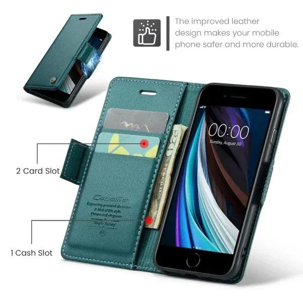 Puzdro CASEME pre iPhone 7 / 8 / SE (2020/2022) Smooth zelené