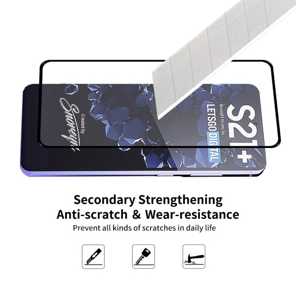 Tvrdené sklo na Samsung Galaxy S21 Plus čierne