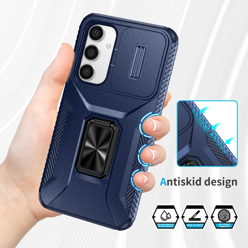 Kryt na Samsung Galaxy S23 FE odolný s krytom na fotoaparát modrý