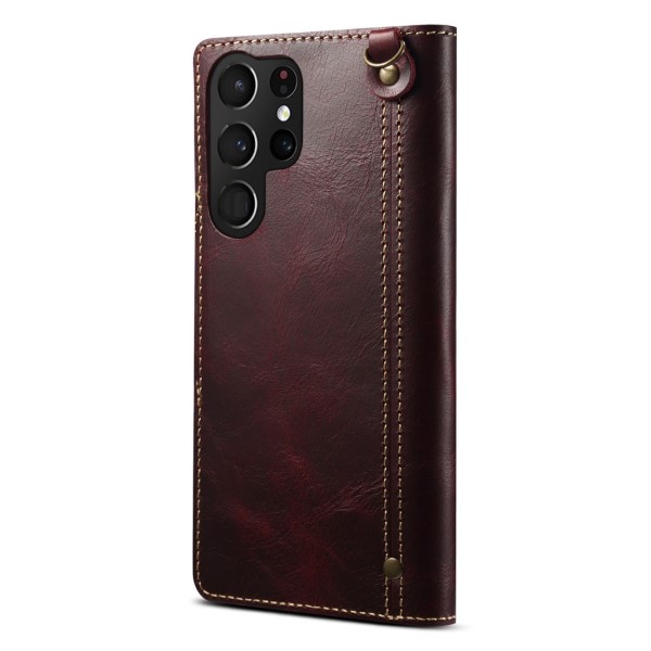 Puzdro kožené Denior na Samsung Galaxy S23 Ultra červené