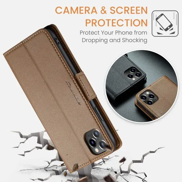 Púzdro na iPhone 11 Pro Max CASEME smooth hnedé
