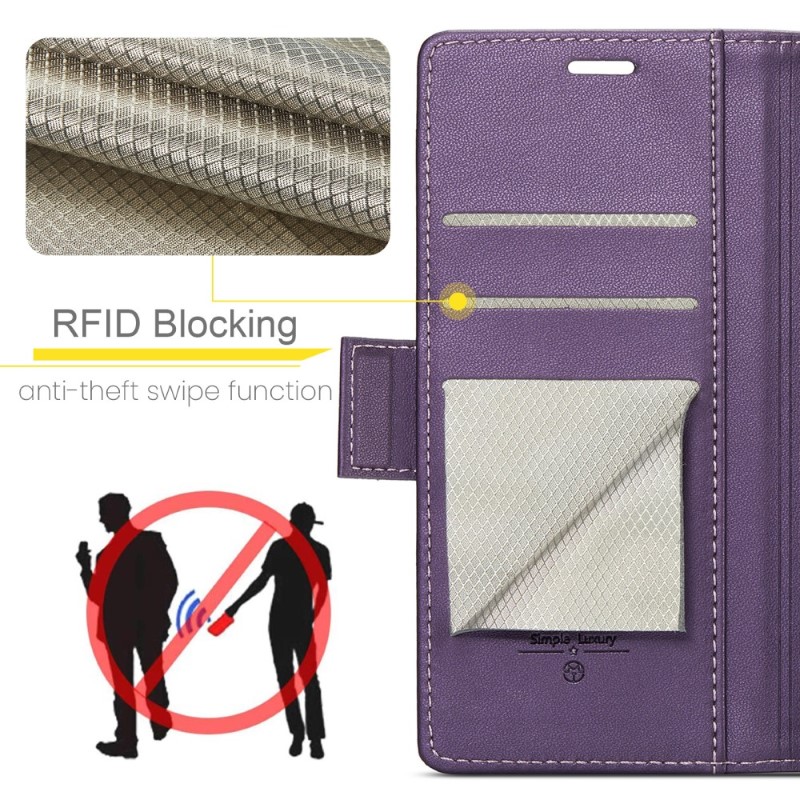 Puzdro na iPhone 15 CASEME Smooth fialové