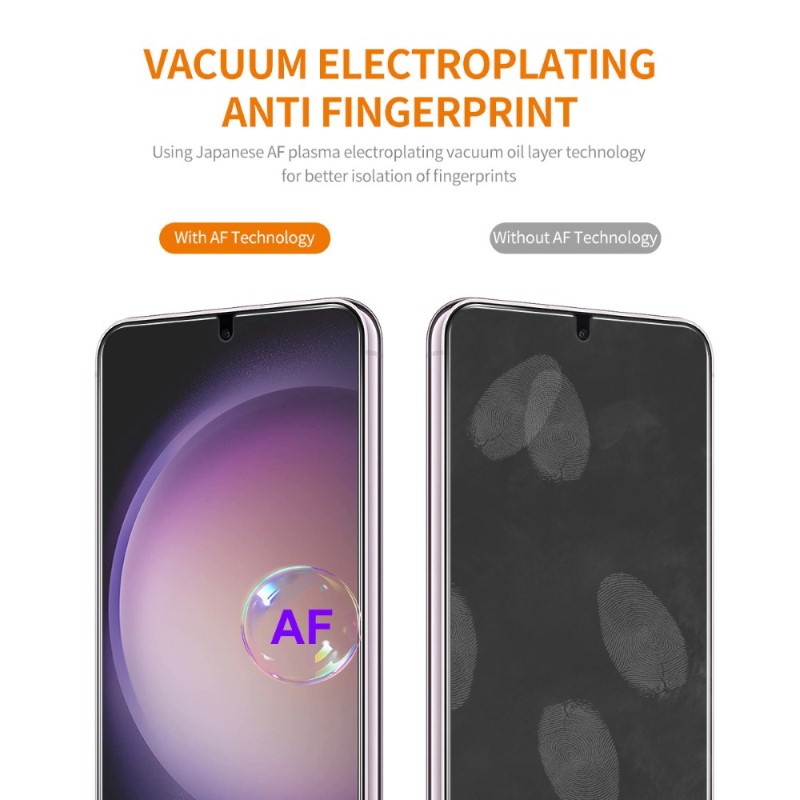 Tvrdené sklo na Samsung Galaxy S24 (podpora odomykania odtlačkom prsta) číre