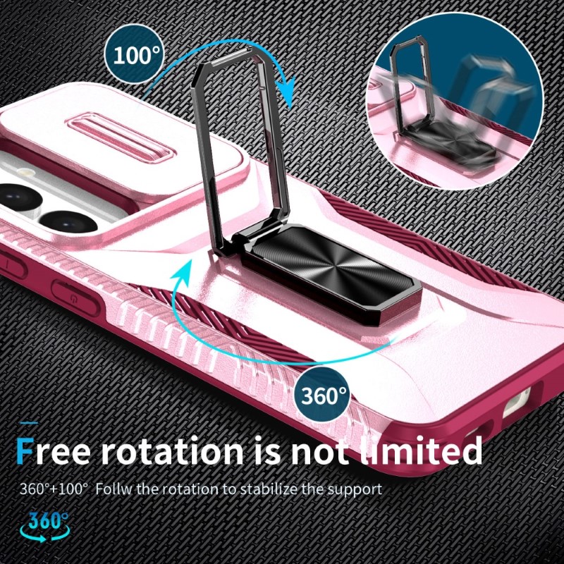 Kryt na Samsung Galaxy S24 odolný s krytom na fotoaparát vínový