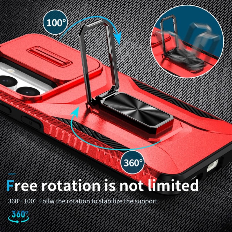 Kryt na Samsung Galaxy S24 odolný s krytom na fotoaparát červený