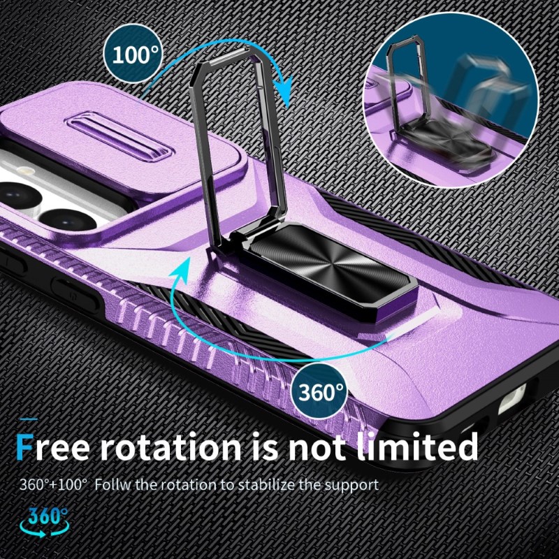 Kryt na Samsung Galaxy S24 odolný s krytom na fotoaparát fialový