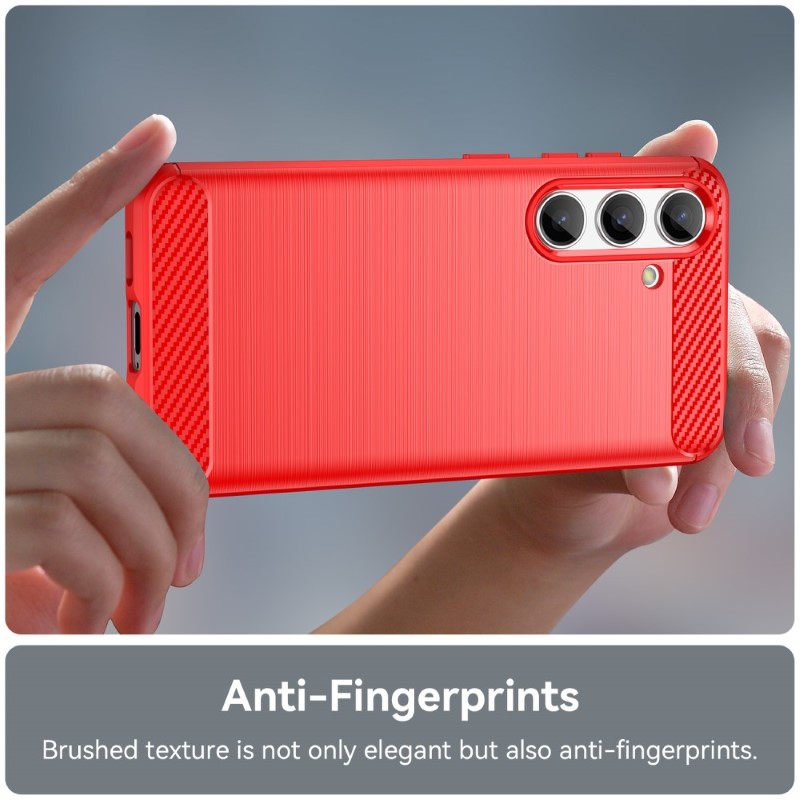 Kryt na Samsung Galaxy S24 Gumový Carbon červený