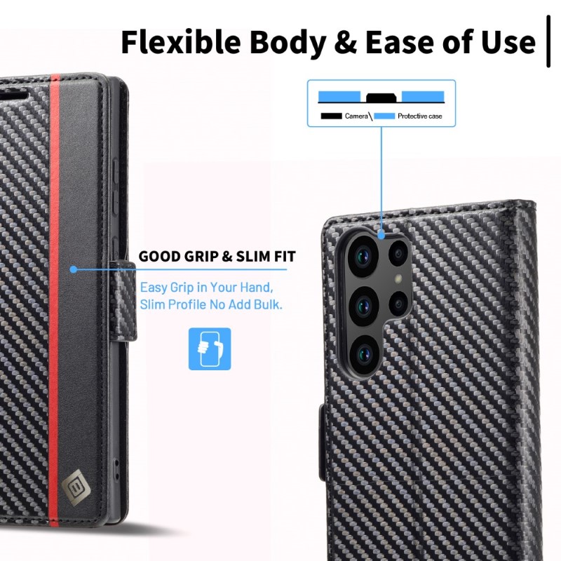 Puzdro na Samsung Galaxy S24 Ultra Carbon vertical