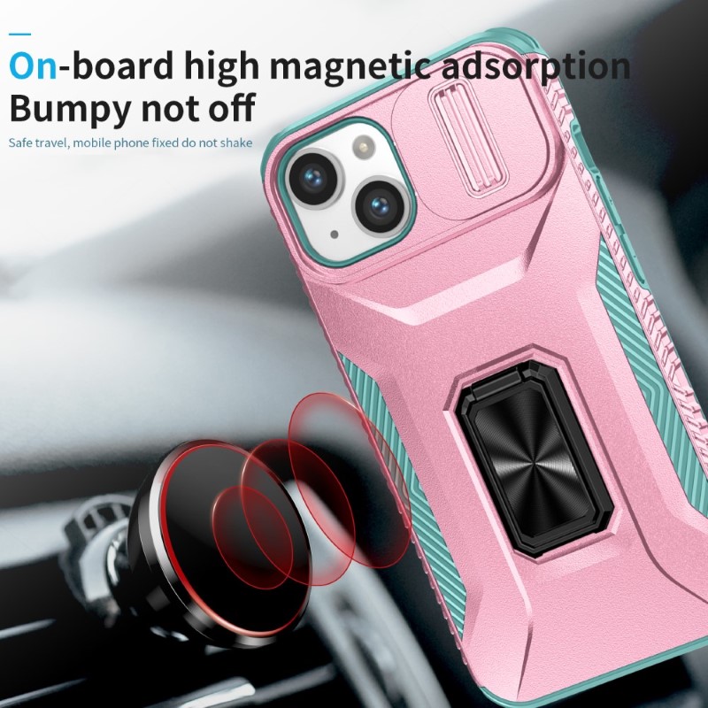 Kryt na iPhone 13 odolný s krytom na fotoaparát ružový