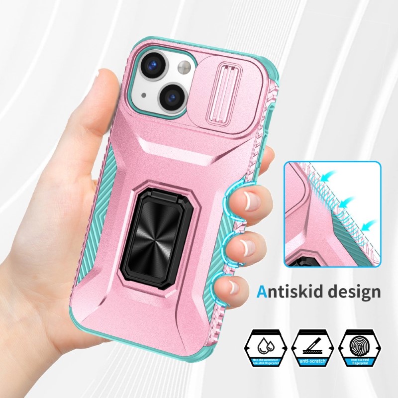 Kryt na iPhone 13 Mini odolný s krytkou na fotoaparát ružový