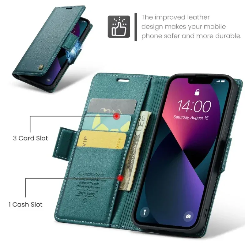 Púzdro na iPhone 14 Pro CASEME Smooth zelené