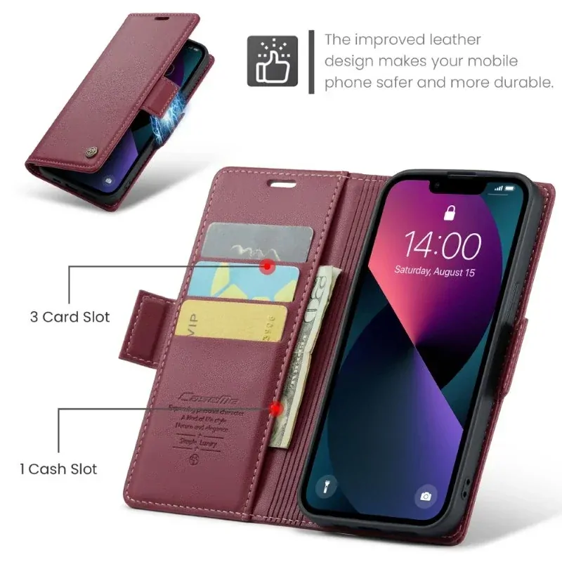 Púzdro na iPhone 14 Pro CASEME Smooth červené