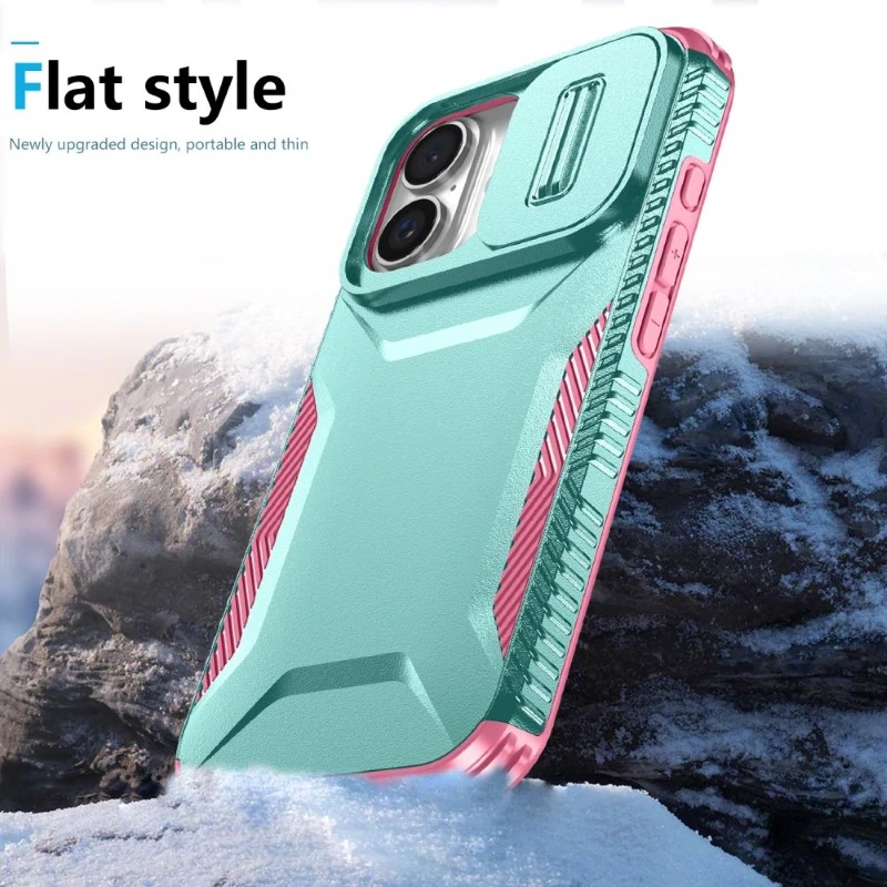 Kryt na iPhone 16 s krytkou na fotoaparát svetlo modrý