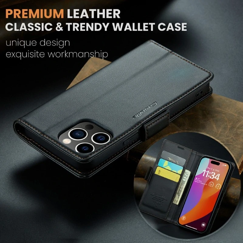 Púzdro na iPhone 16 Pro CASEME Smooth čierne