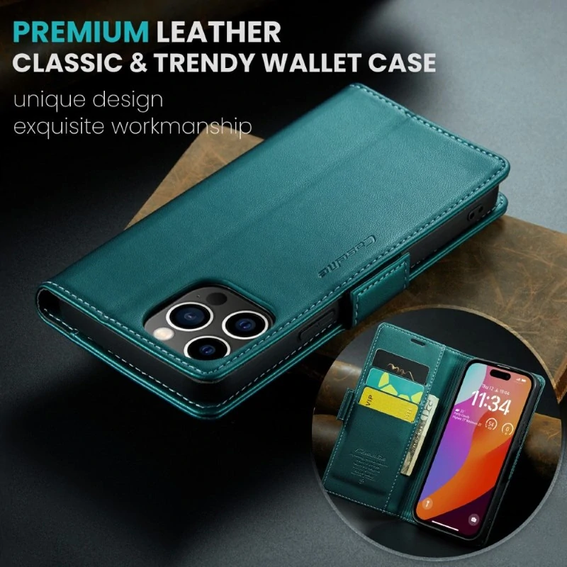 Púzdro na iPhone 16 Pro CASEME Smooth zelené