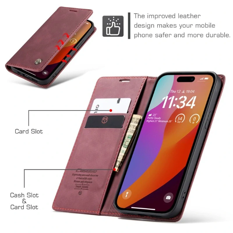 Púzdro CASEME pre iPhone 16 Pro červené