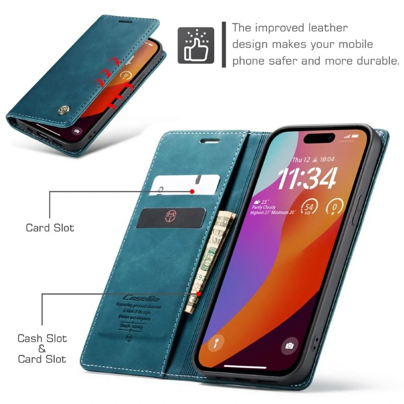 Púzdro CASEME pre iPhone 16 Pro svetlo modré