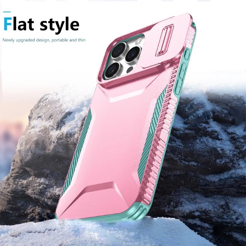 Kryt na iPhone 16 Pro Max s krytkou na fotoaparát ružový