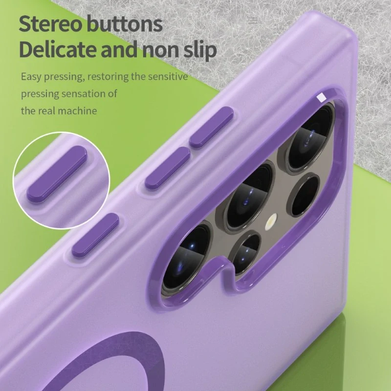 Kryt na Samsung Galaxy S24 Ultra gumový Magnetic (podpora MagSafe) fialový