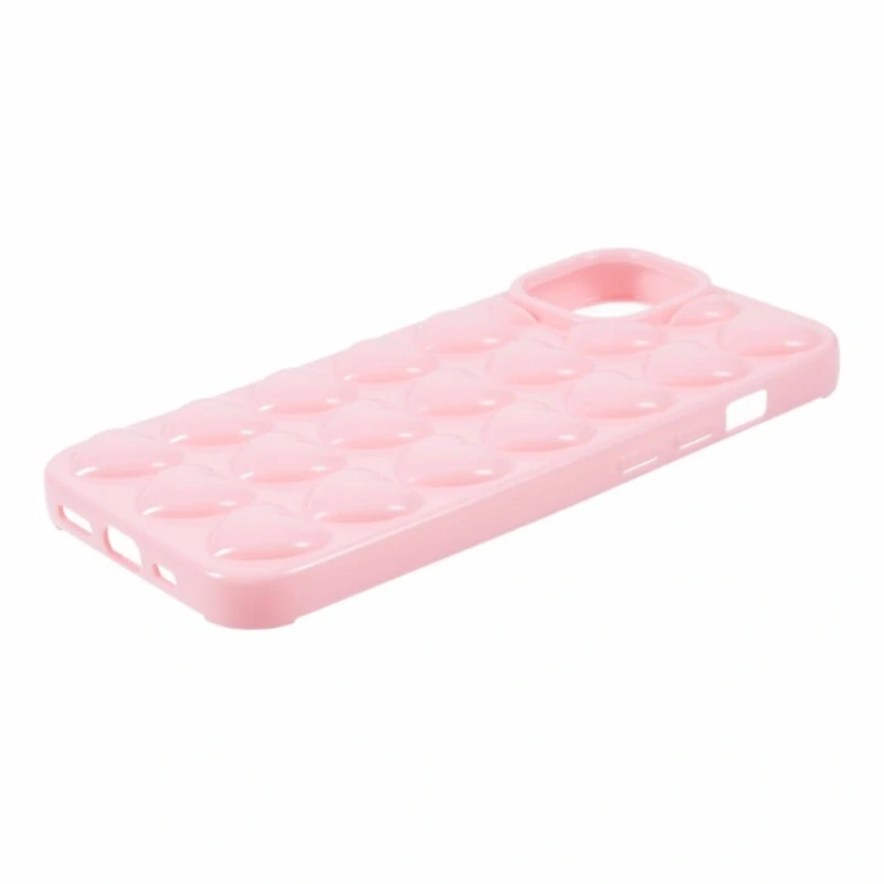 Kryt na iPhone 15 Srdiečka ružový