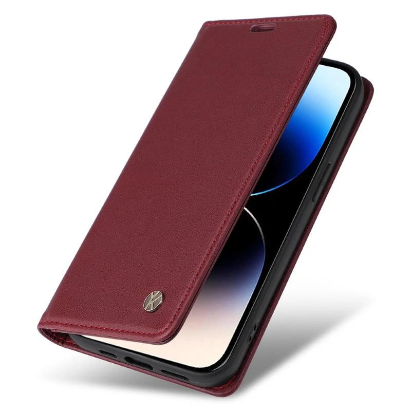 Puzdro na iPhone 15 Pro YIKATU vínové