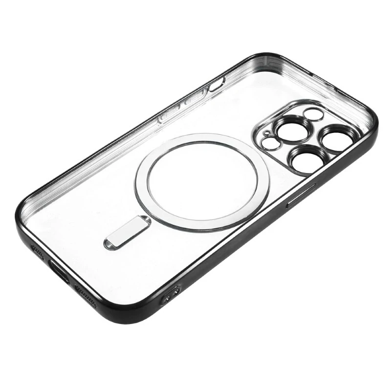 Kryt na iPhone 15 Pro gumový s podporou MagSafe čierny